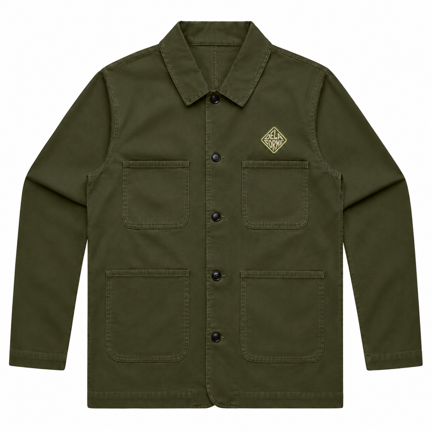 Dela Forme Classic Embroidered Chore Jacket (Vegan-Friendly)
