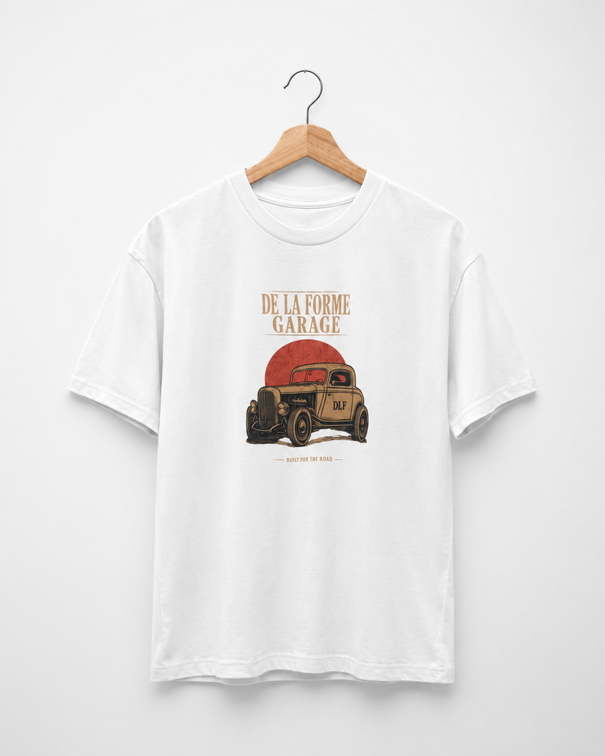 De La Forme Garage Vintage Hot Rod Graphic T-Shirt