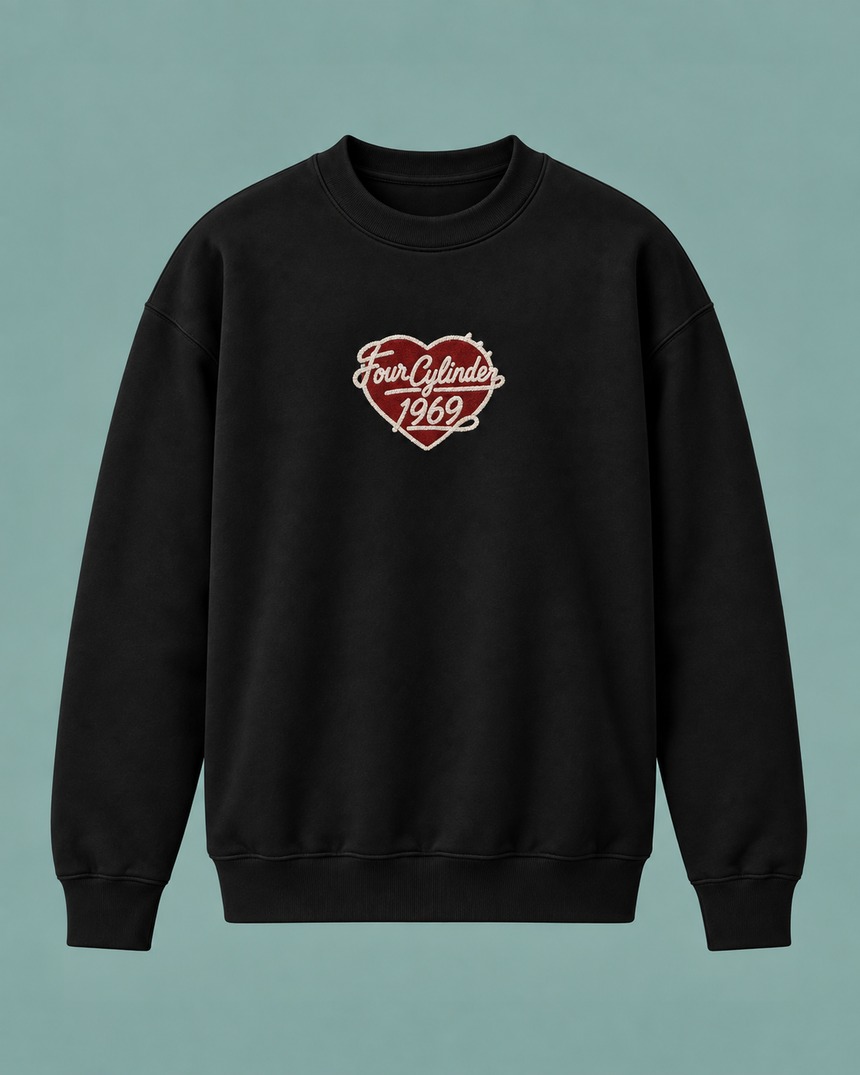 De La Forme Four Cylinder Revolution Embroidered Crewneck