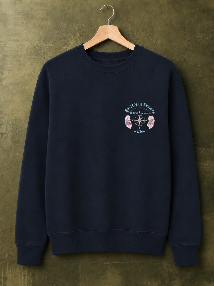 De La Forme Gulliver’s Travels Embroidered Crewneck Sweatshirt