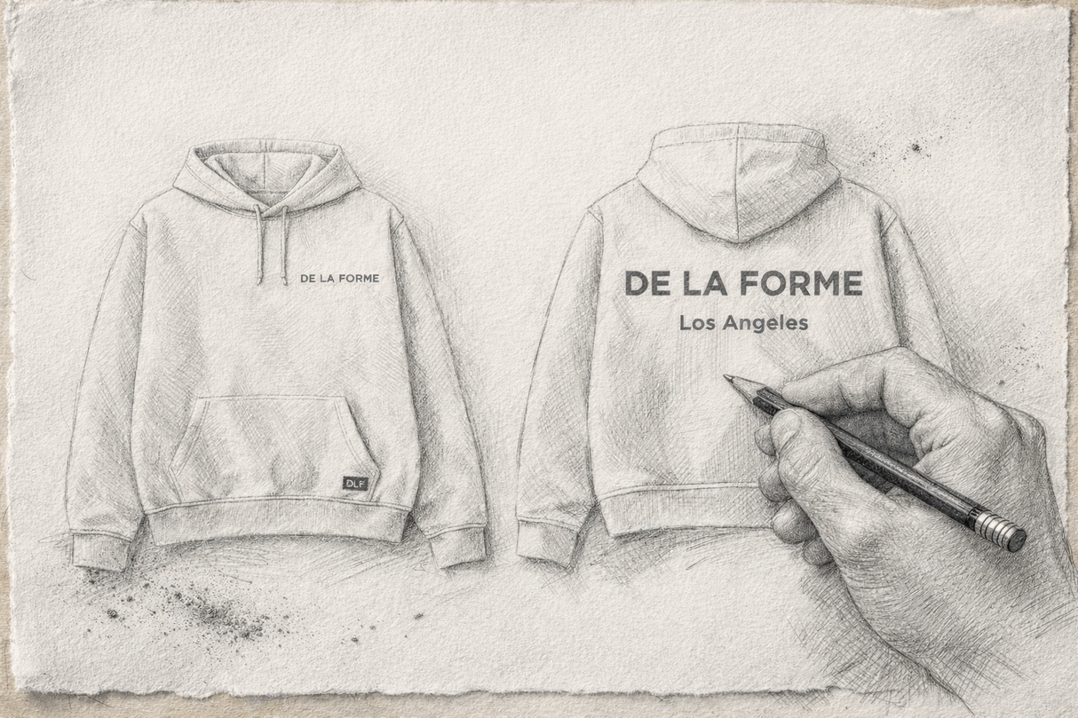 DE LA FORME Los Angeles Hoodie – Off White