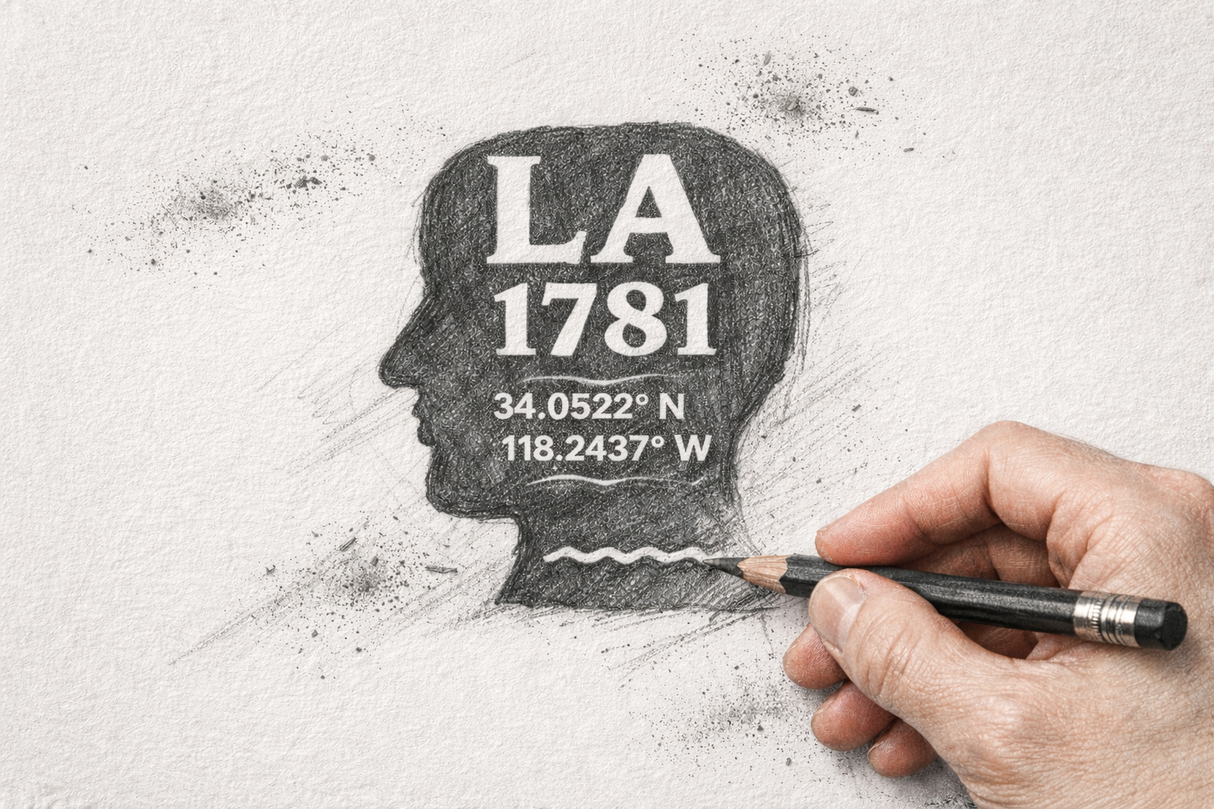 LA 1781 Coordinates Graphic Tee