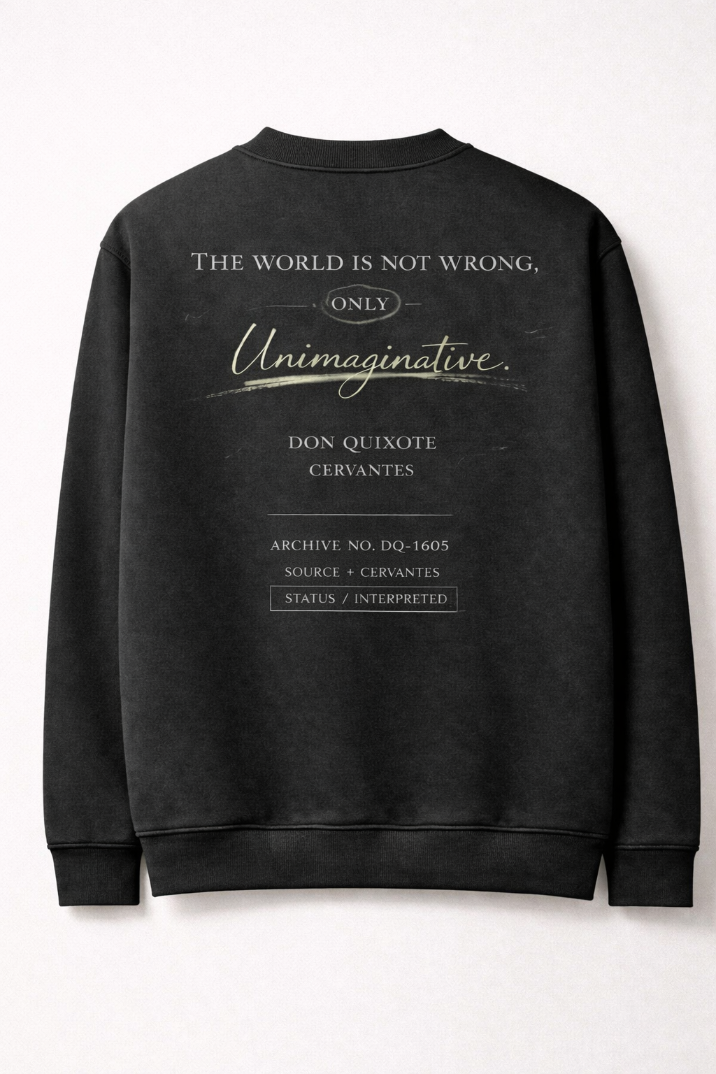 Don Quixote Archive 1605 Minimalist Sweatshirt
