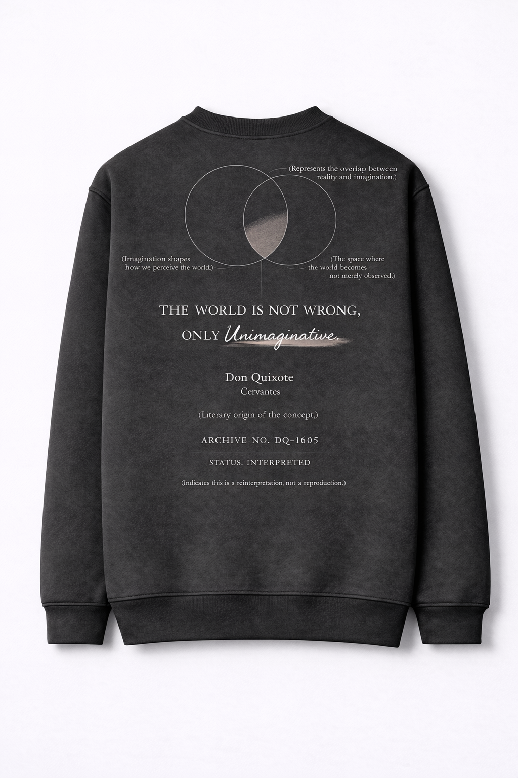 Don Quixote Archive Coordinate Sweatshirt – Reality vs Illusion