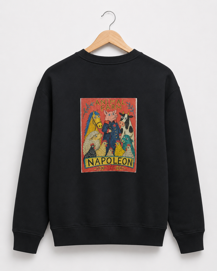 De La Forme Animal Farm “Napoleon” Star Embroidered Oversized Sweatshirt