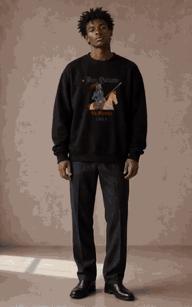 De La Forme Don Quixote La Mancha Embroidered Sweatshirt