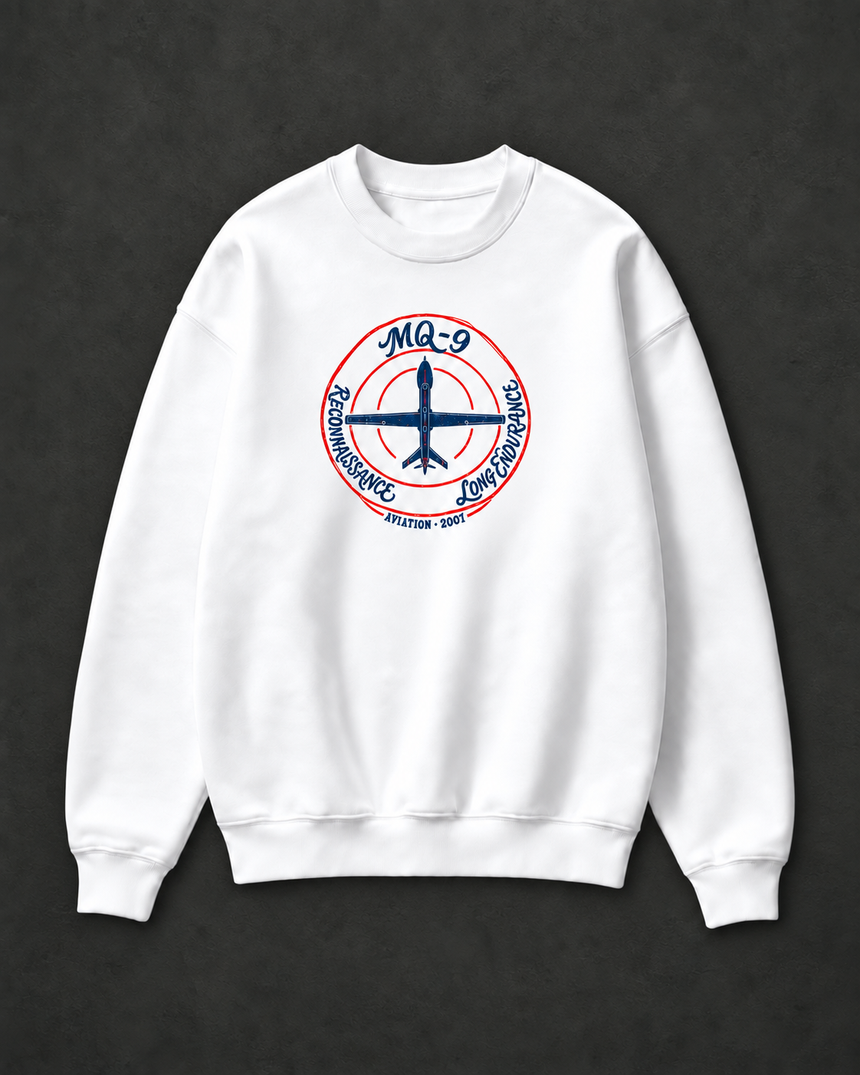 De La Forme MQ-9 Reaper Embroidered & Graphic Crewneck