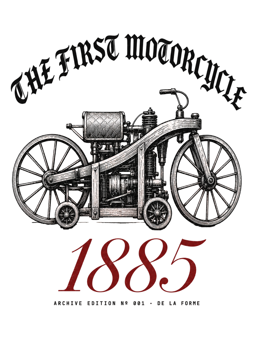 De La Forme 1885 First Motorcycle Graphic Tee