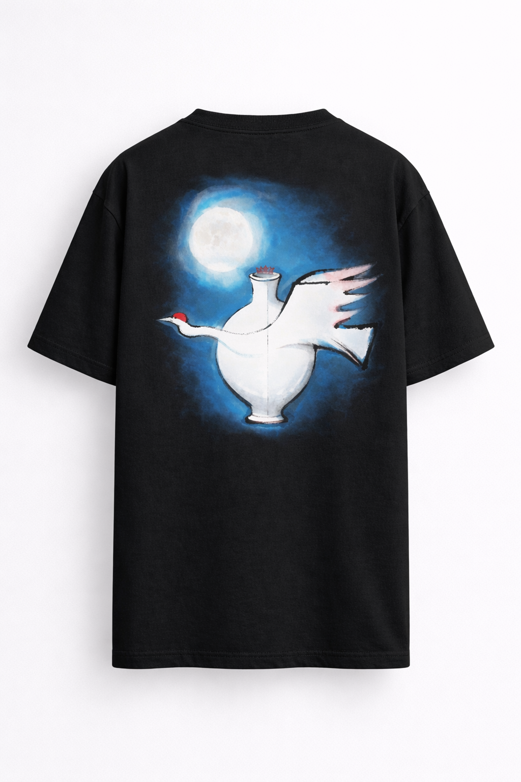 Dalhangari Crane — Moonlight Transformation Oversized T-Shirt