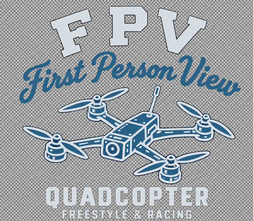 De La Forme FPV Drone Embroidered & Graphic Crewneck