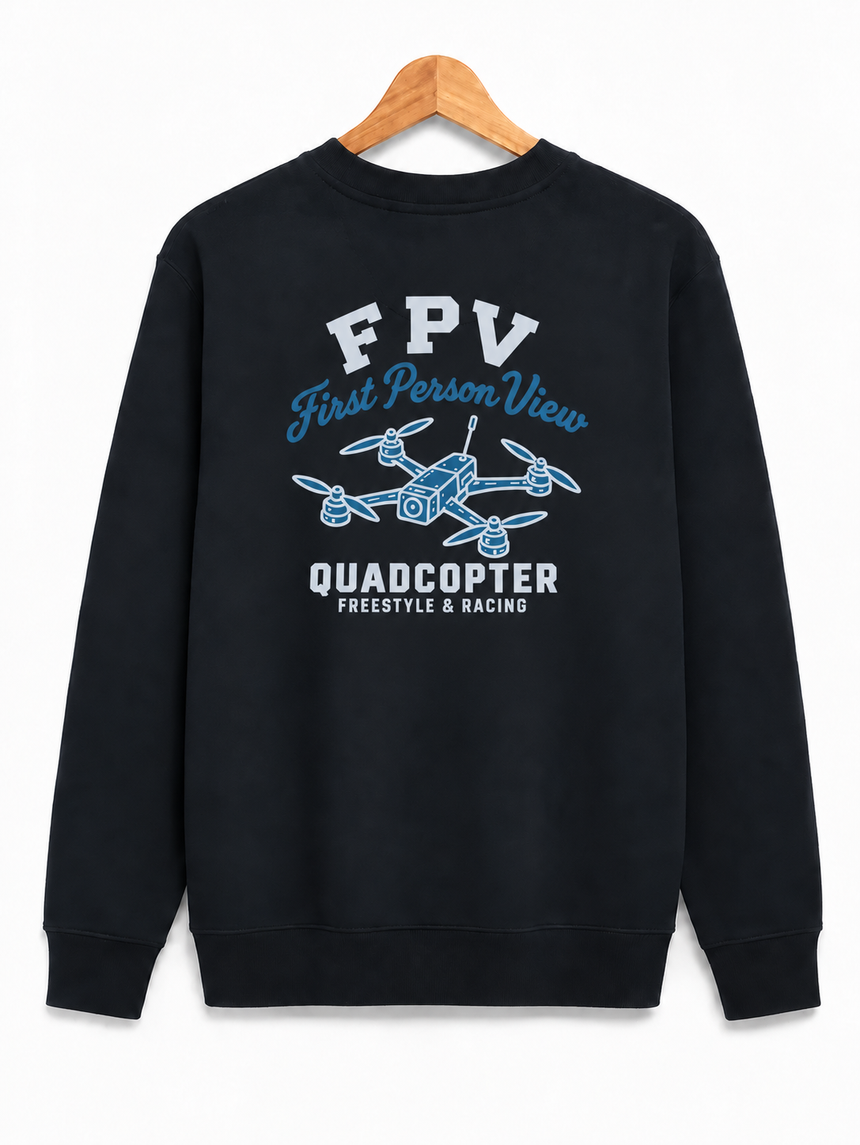 De La Forme FPV Drone Embroidered & Graphic Crewneck