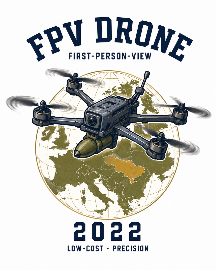 De La Forme FPV Drone Embroidered & Graphic Crewneck