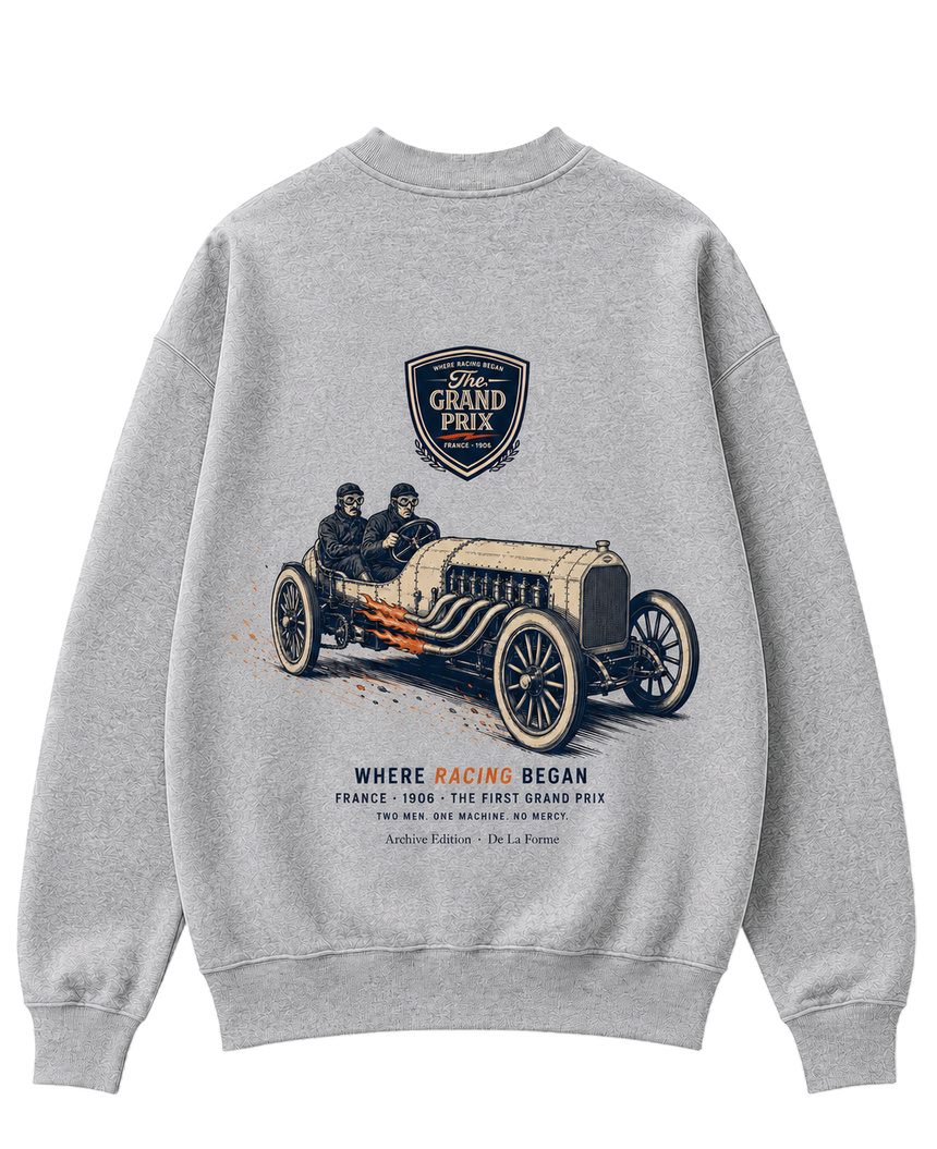 De La Forme Grand Prix Where Racing Began Crewneck