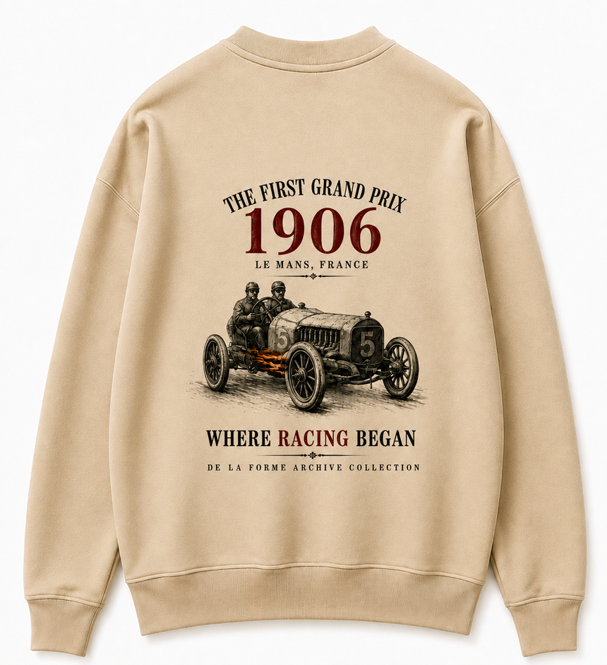 De La Forme Grand Prix Where Racing Began Crewneck