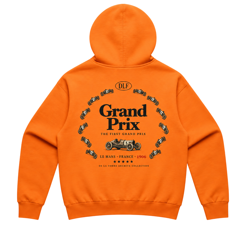 De La Forme Grand Prix Where Racing Began Stencil Safety Hood (Vegan-Friendly)