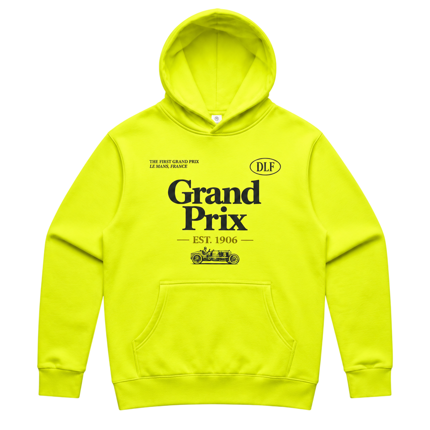 De La Forme Grand Prix Where Racing Began Stencil Safety Hood (Vegan-Friendly)