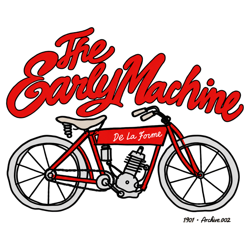 De La Forme 1901 Early Motorcycle Graphic Tee