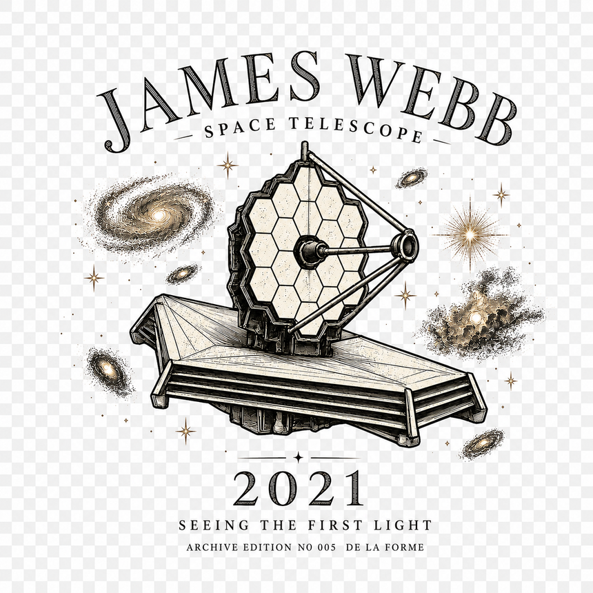 De La Forme James Webb Embroidered & Graphic Crewneck