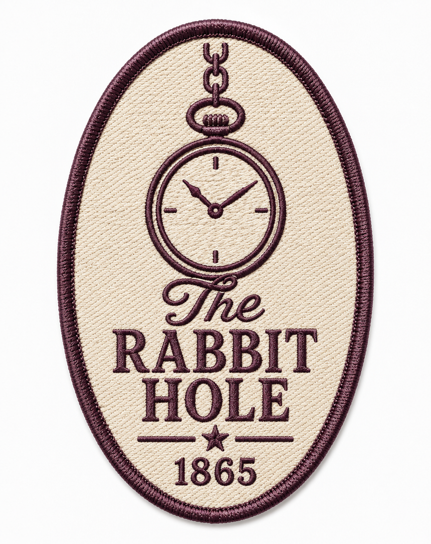 De La Forme The Rabbit Hole Embroidered Patch Tee