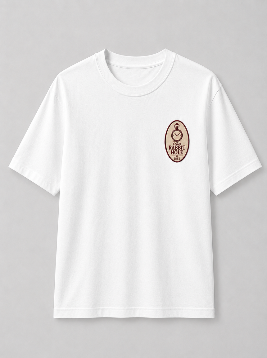 De La Forme The Rabbit Hole Embroidered Patch Tee