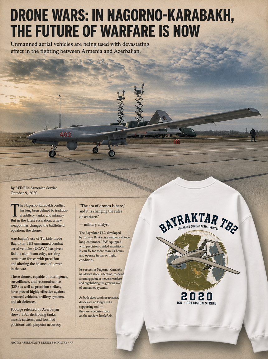 De La Forme Bayraktar TB2 Embroidered & Graphic Crewneck