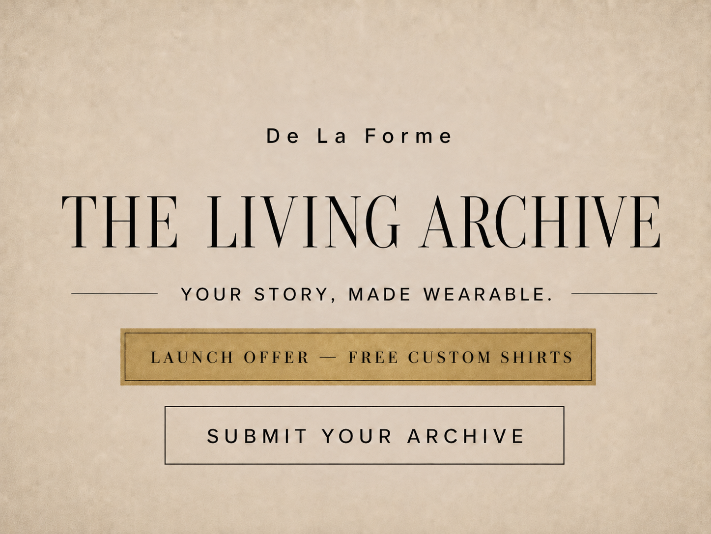 Introducing The Living Archive: Your Story, Made Wearable