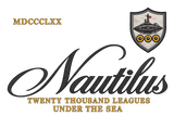 De La Forme Nautilus Submarine Embroidered Black Crewneck Sweatshirt
