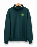 De La Forme Diamond Logo Quarter-Zip Pullover – Forest Green
