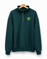 De La Forme Diamond Logo Quarter-Zip Pullover – Forest Green