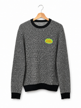 Dela Forme Embroidered Marled Knit Crewneck Sweater