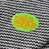 Dela Forme Embroidered Marled Knit Crewneck Sweater