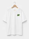 Trail Study Graphic Embroidered Oversized T-Shirt – White