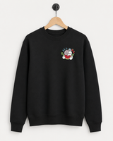 DLF Watermelon Mascot Embroidered Black Crewneck Sweatshirt