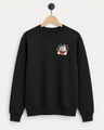 DLF Watermelon Mascot Embroidered Black Crewneck Sweatshirt