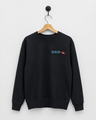 DeLaForme Bottle Flow Black Embroidered Crewneck Sweatshirt