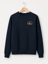 Machu Picchu Embroidered Black Crewneck Sweatshirt