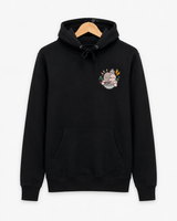 DLF Noodle Mascot Embroidered Black Hoodie