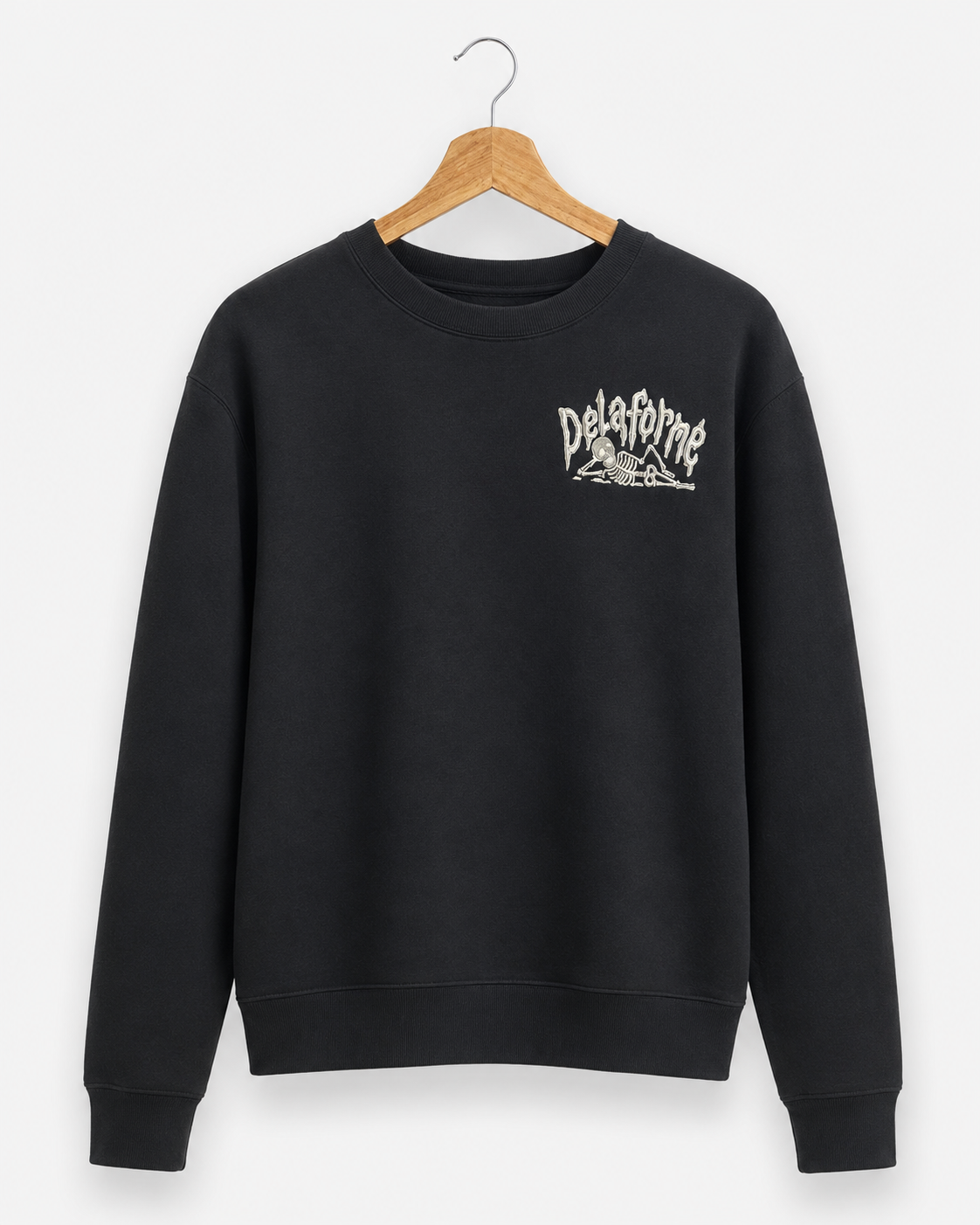 Delaforme Skeleton Embroidered Crewneck Sweatshirt