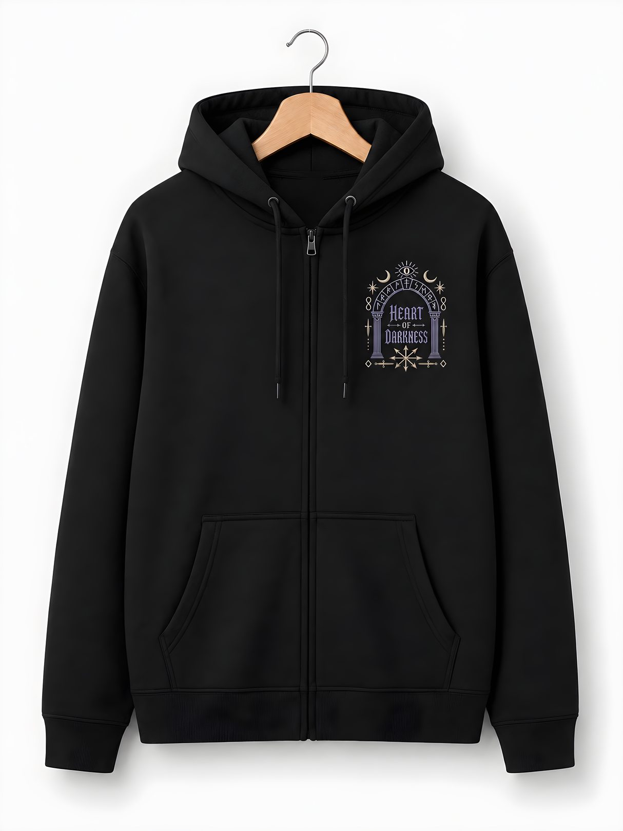 Heart of Darkness Literary Gothic Embroidered Hoodie