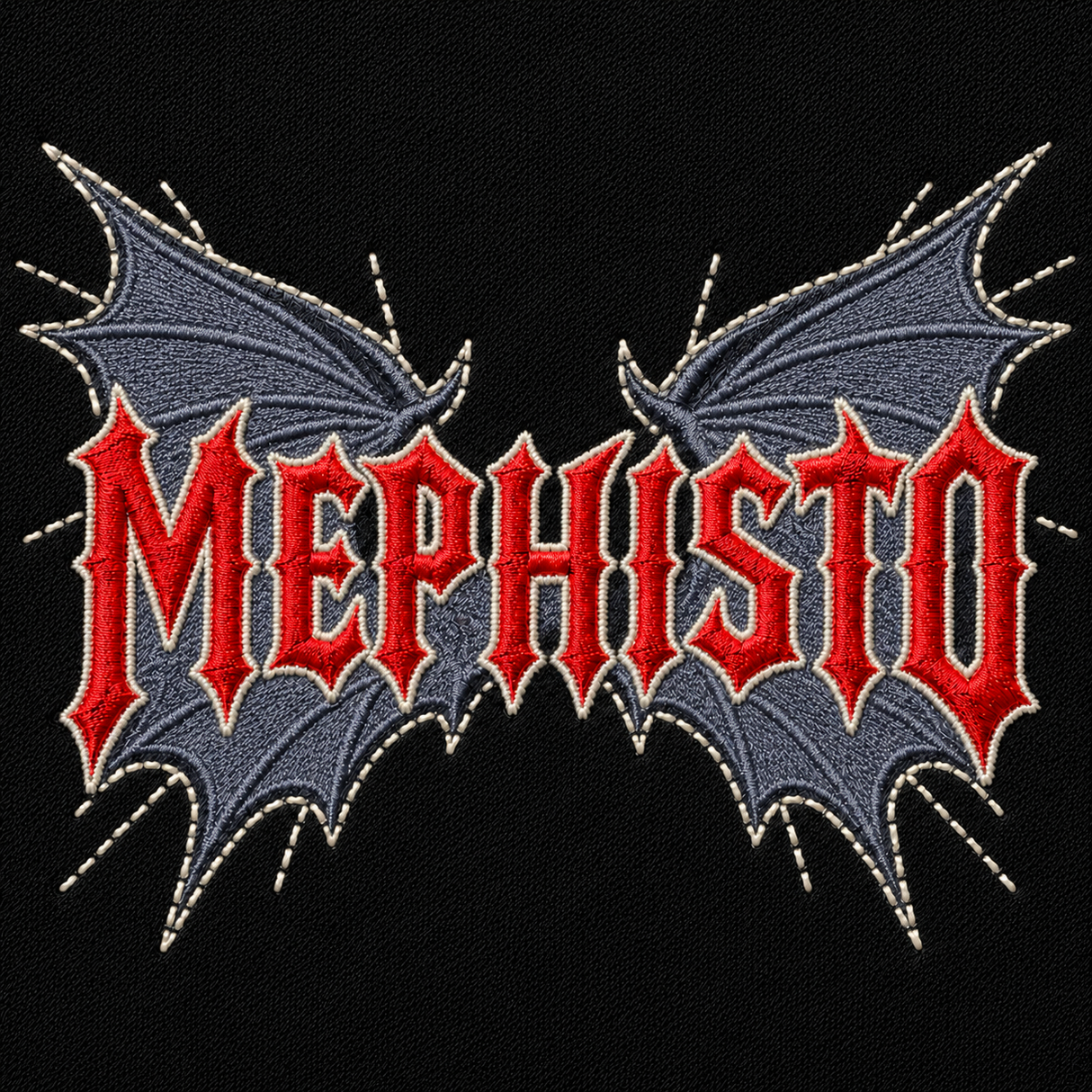 Mephisto Bat Wing Embroidered Crewneck Sweatshirt