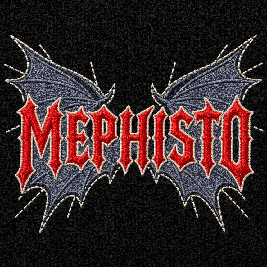 De La Forme Mephisto Bat Wing Embroidered Crewneck Sweatshirt