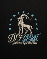 DLF GOAT Embroidered Black Crewneck Sweatshirt