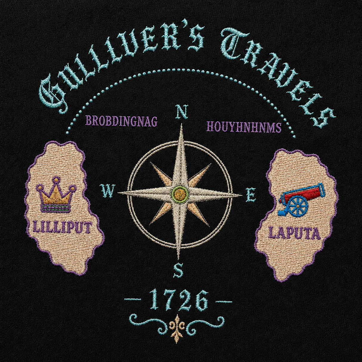 Gulliver’s Travels Embroidered Crewneck Sweatshirt