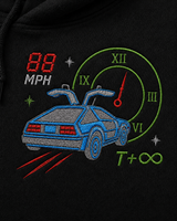 Temporal Drive Time Machine Embroidered Zip-Up Hoodie