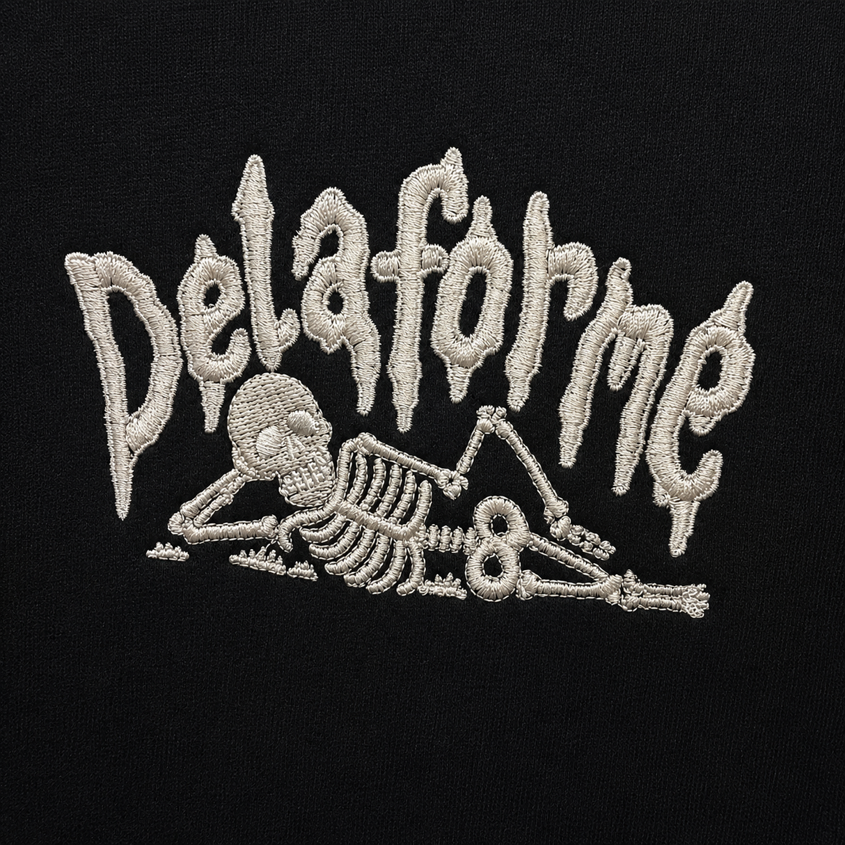Delaforme Skeleton Embroidered Crewneck Sweatshirt