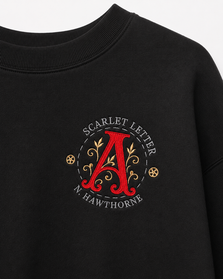 The Scarlet Letter Embroidered Crewneck Sweatshirt
