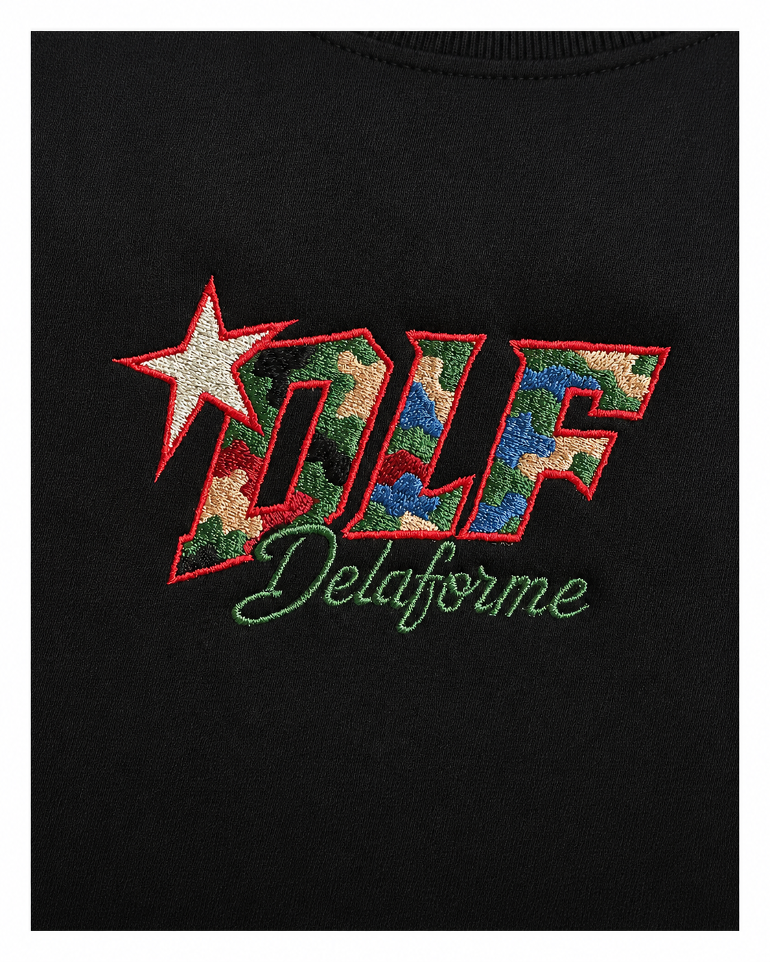 Delaforme DLF Camo Star Embroidered Hoodie