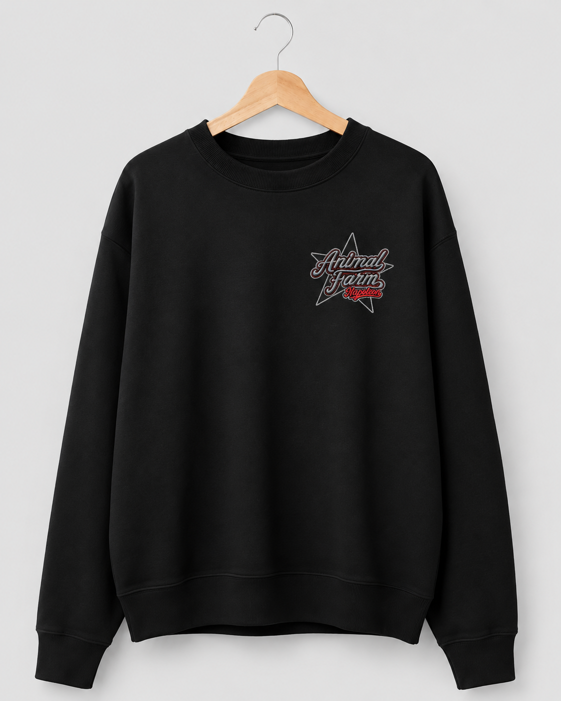 Animal Farm “Napoleon” Star Embroidered Oversized Sweatshirt