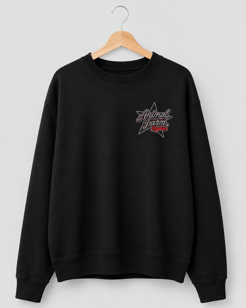De La Forme Animal Farm “Napoleon” Star Embroidered Oversized Sweatshirt