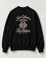 De La Forme Four Cylinder Revolution Embroidered Crewneck